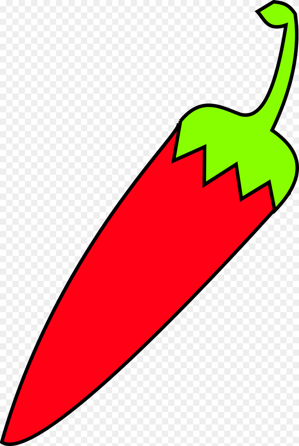 This Icons Design Of Red Chili With Green, Food, Produce, Pepper, Plant Free Png Download