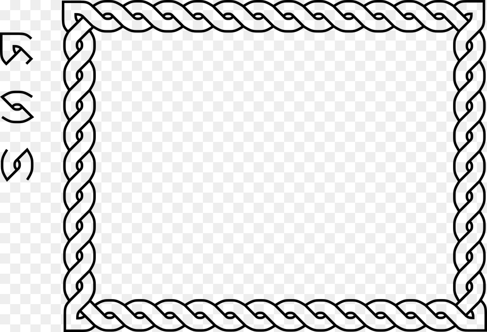 This Icons Design Of Rope Border Rectangle, Gray Free Png Download