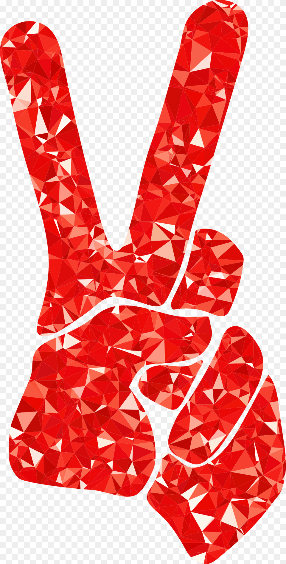 This Icons Design Of Ruby Peace Sign Silhouette, Body Part, Hand, Person, Accessories Png Image