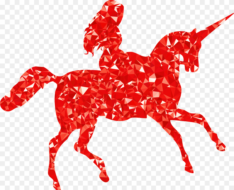 This Icons Design Of Ruby Woman Riding Unicorn, Art, Paper, Origami, Baby Free Png