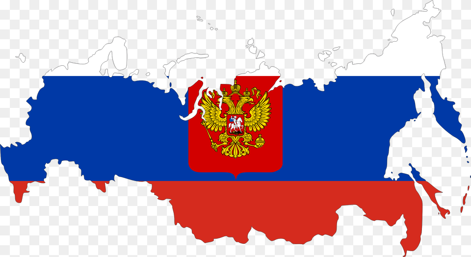 This Icons Design Of Russia Flag Map, Symbol, Emblem, Adult, Person Free Png Download