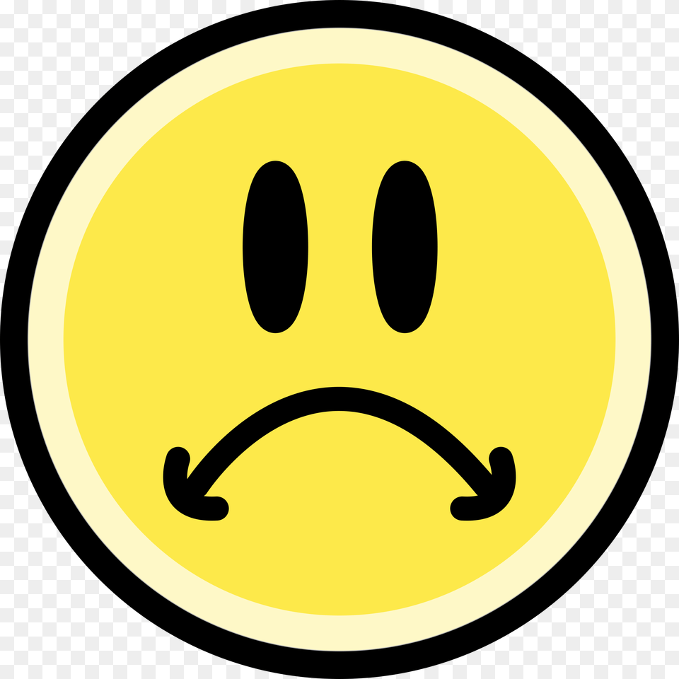 This Icons Design Of Sad Face Emoticon, Logo, Symbol, Disk, Sticker Png Image