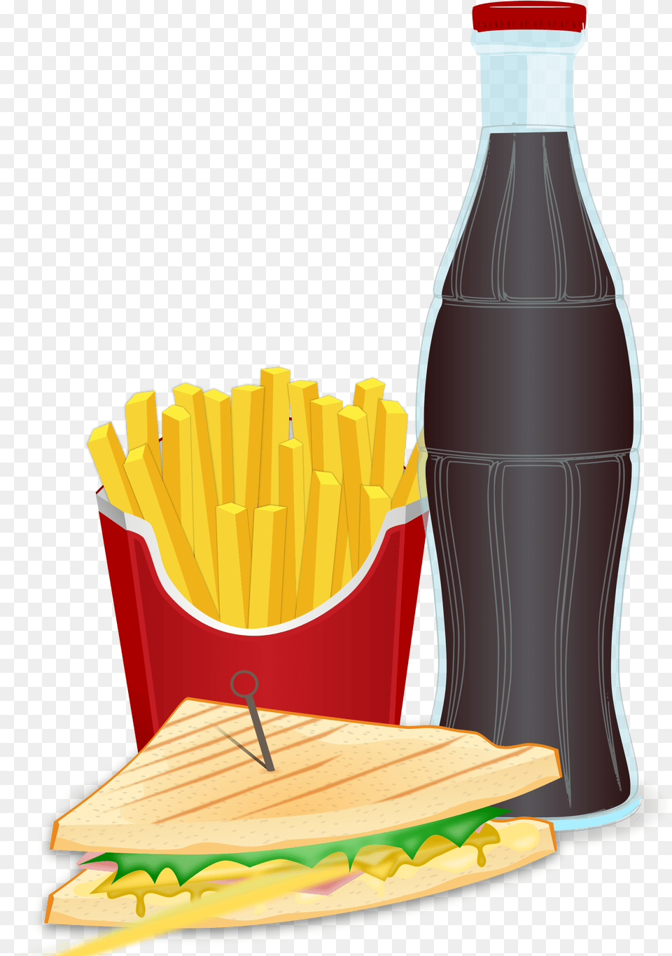 This Icons Design Of Sandwich Menu, Beverage, Soda, Food, Fries Free Png Download