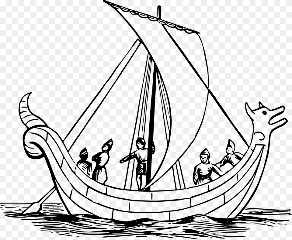 This Icons Design Of Saxon Ship, Gray Png