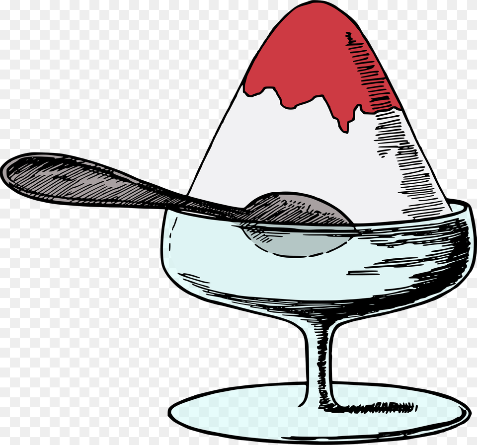 This Icons Design Of Shaved Ice, Spoon, Ice Cream, Food, Dessert Png
