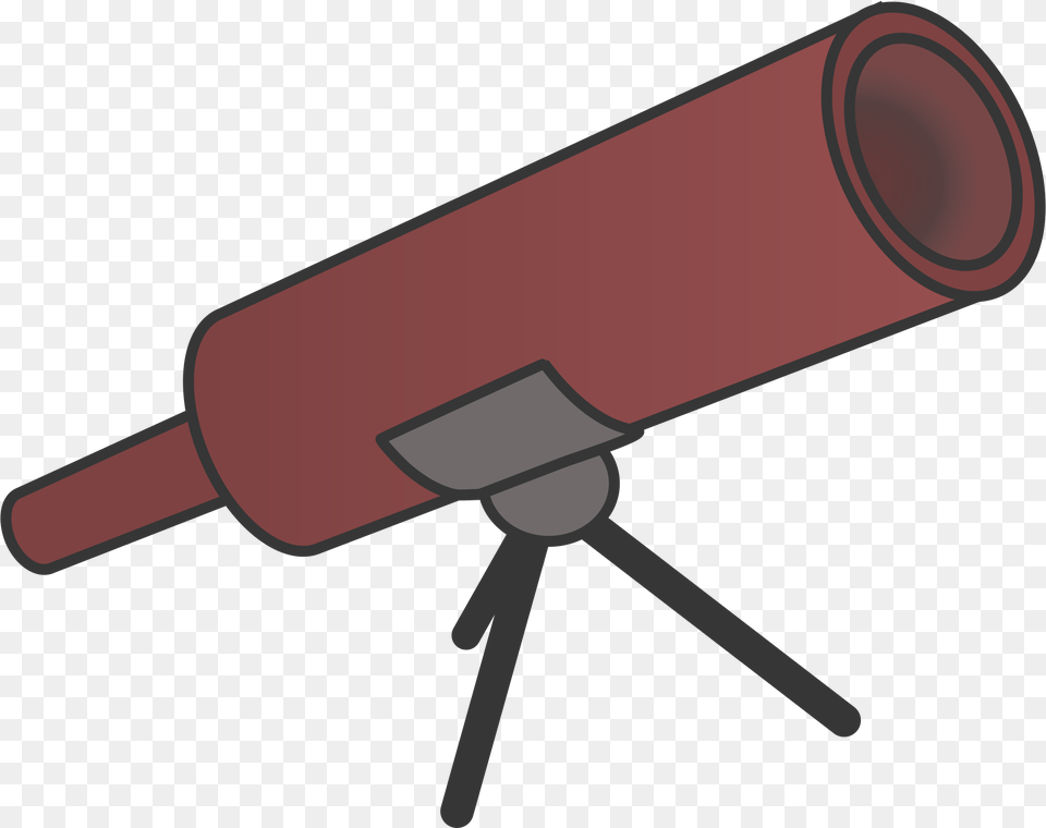 This Icons Design Of Simple Braun Cartoony, Telescope Png