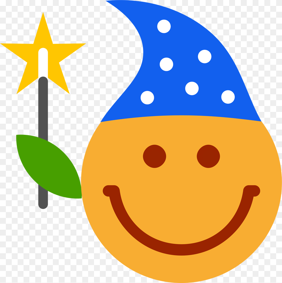 This Icons Design Of Smiley Clem Magicien, Clothing, Hat Free Png Download