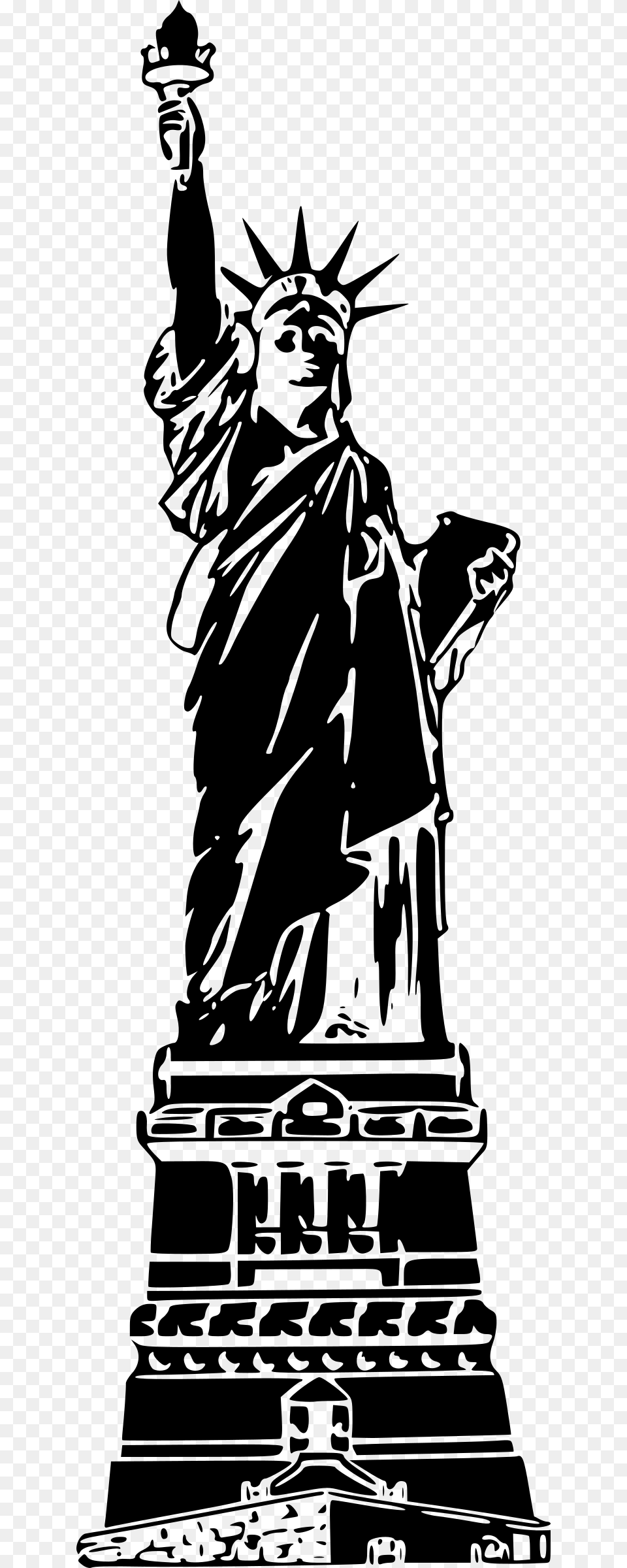 This Icons Design Of Statue Of Liberty, Gray Png