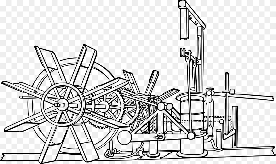 This Icons Design Of Steamboat Machinery, Gray Png