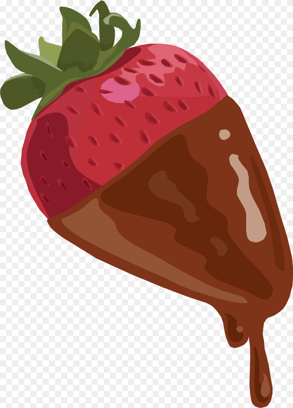 This Icons Design Of Strawberry Dipped In, Berry, Dish, Food, Fruit Free Png Download