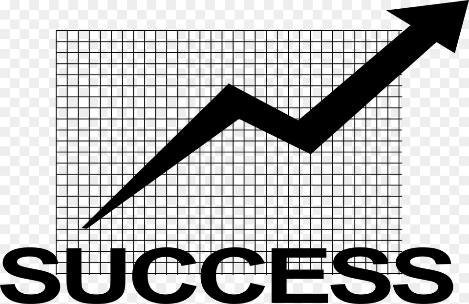 This Icons Design Of Success Graph Clipart Success Black And White, Gray Png Image