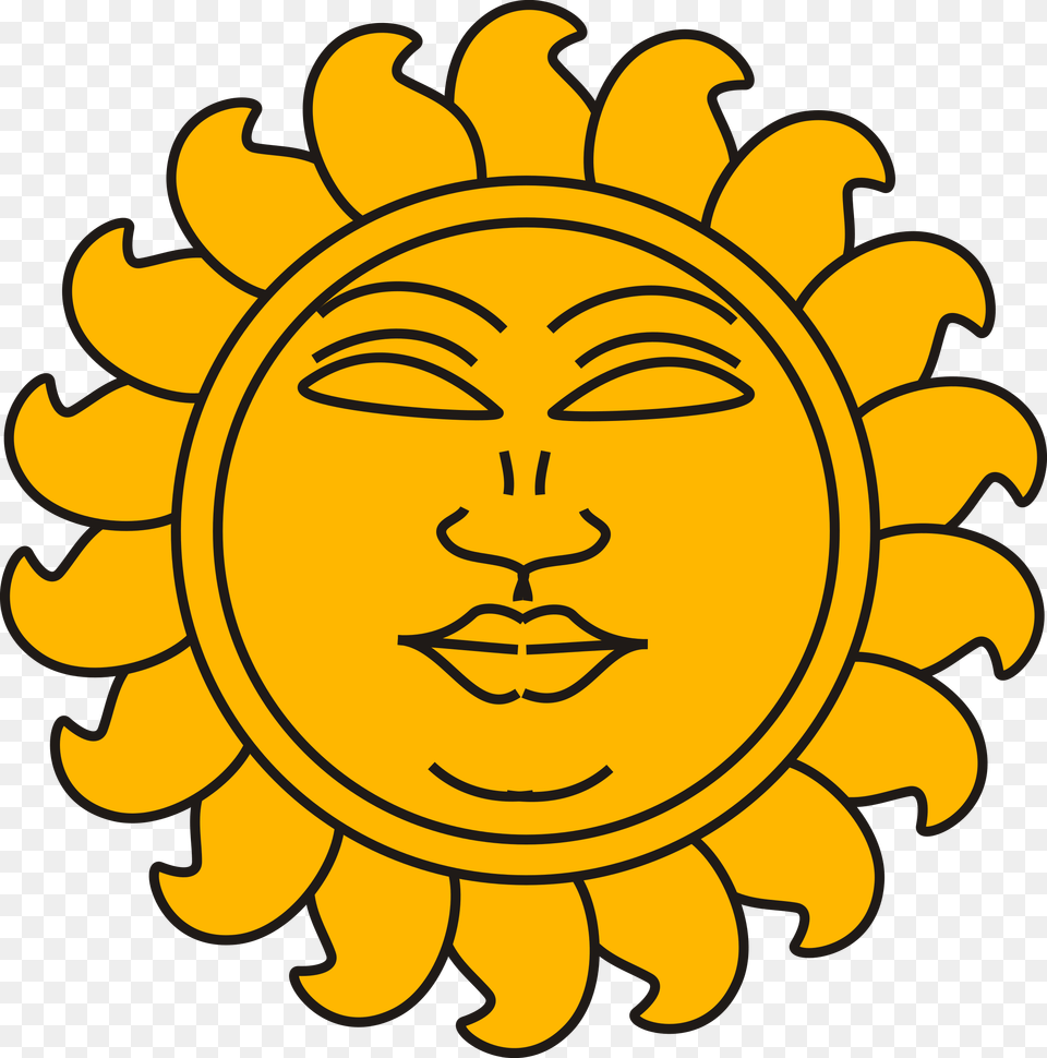 This Icons Design Of Sun Symbol, Logo, Face, Head, Person Free Png