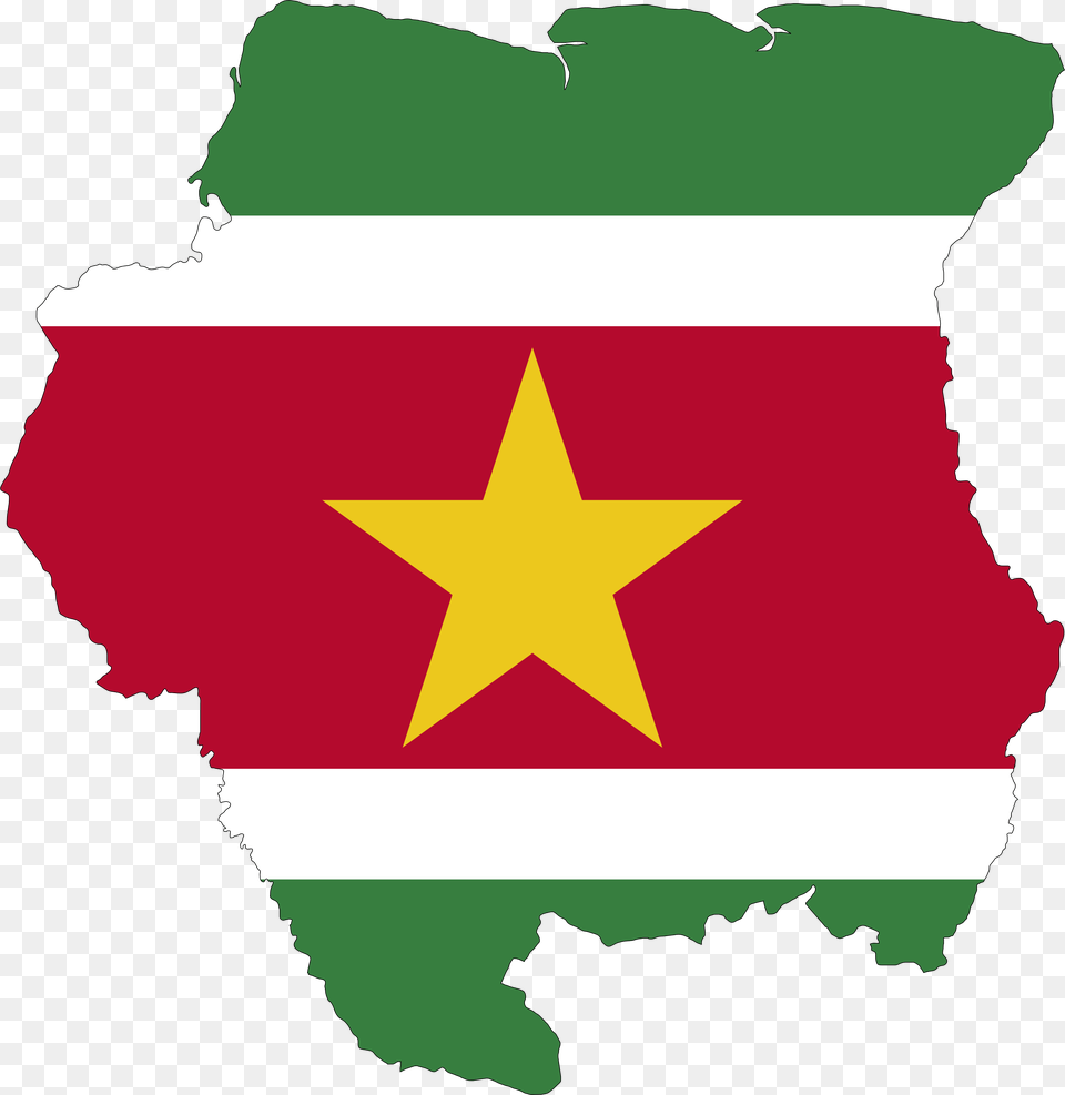 This Icons Design Of Suriname Map Flag, Star Symbol, Symbol, Person Free Png
