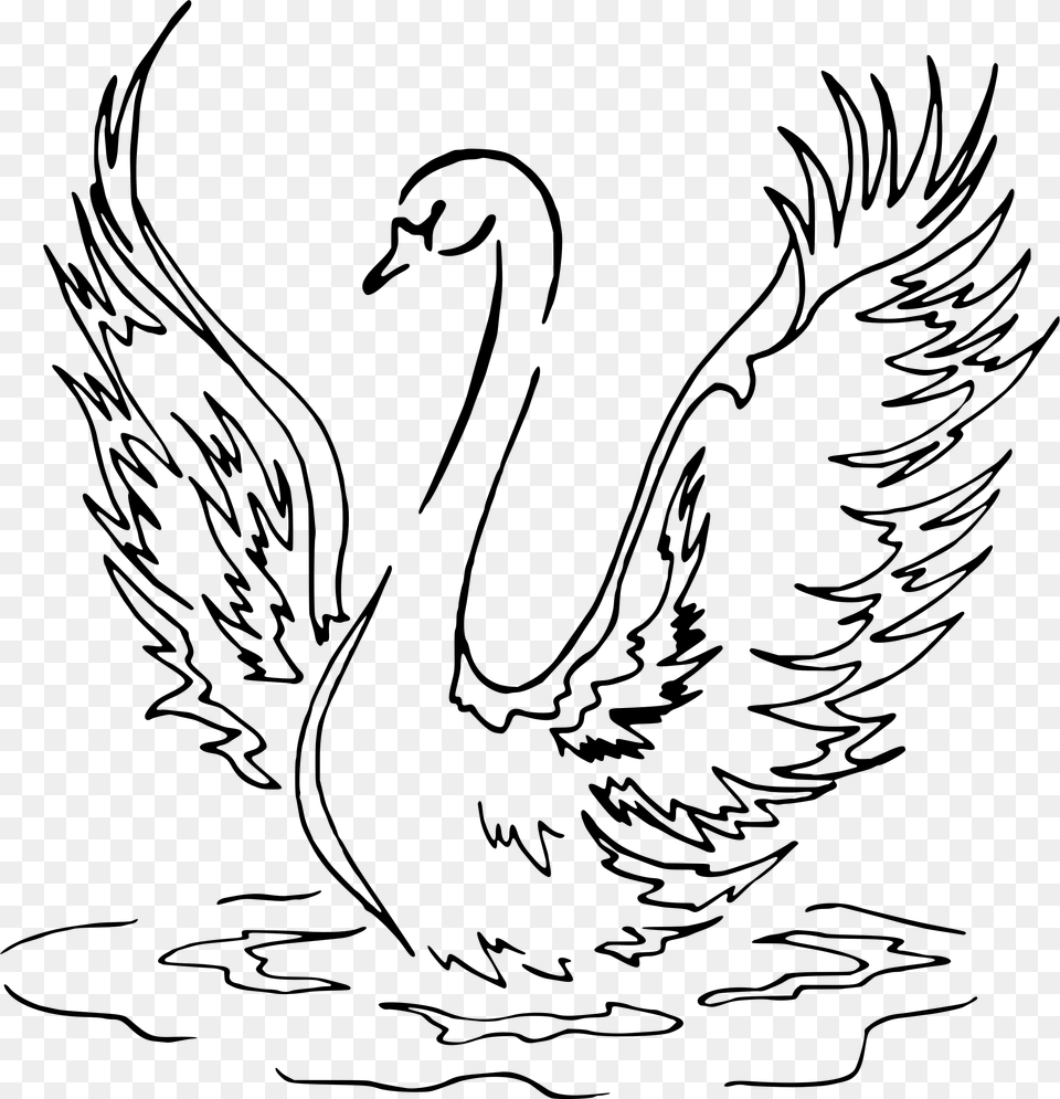 This Icons Design Of Swan, Gray Png