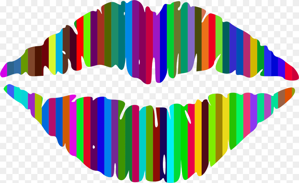This Icons Design Of Technicolor Lips, Art, Graphics, Body Part, Mouth Free Transparent Png
