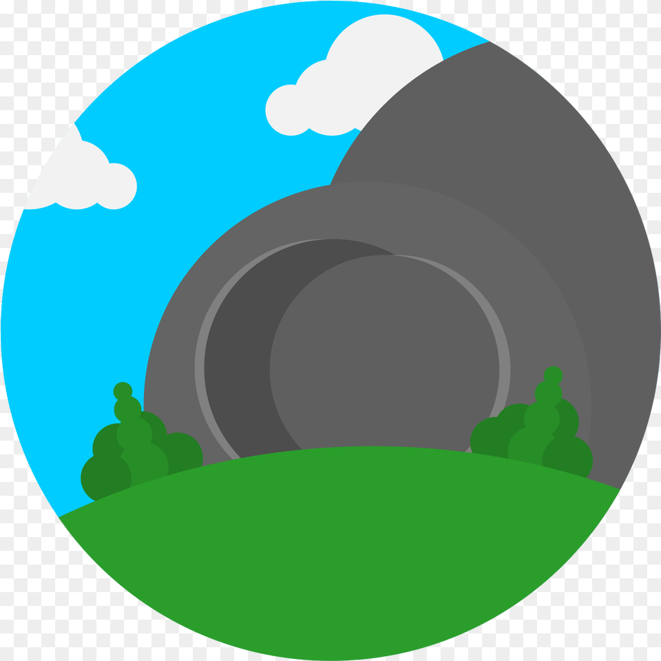 This Icons Design Of The Stone Grave, Green, Sphere, Disk, Nature Free Png