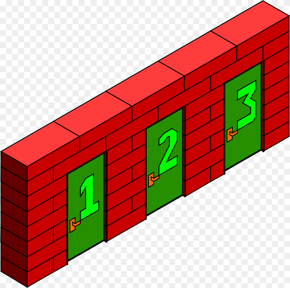 This Icons Design Of Three Doors, Dynamite, Weapon, Text, Brick Free Png