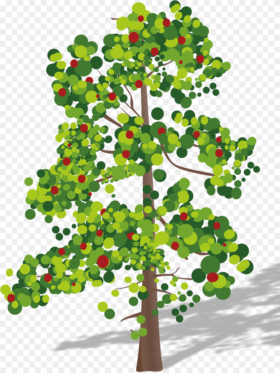 This Icons Design Of Tree With Flowers, Oak, Plant, Sycamore, Vegetation Png Image