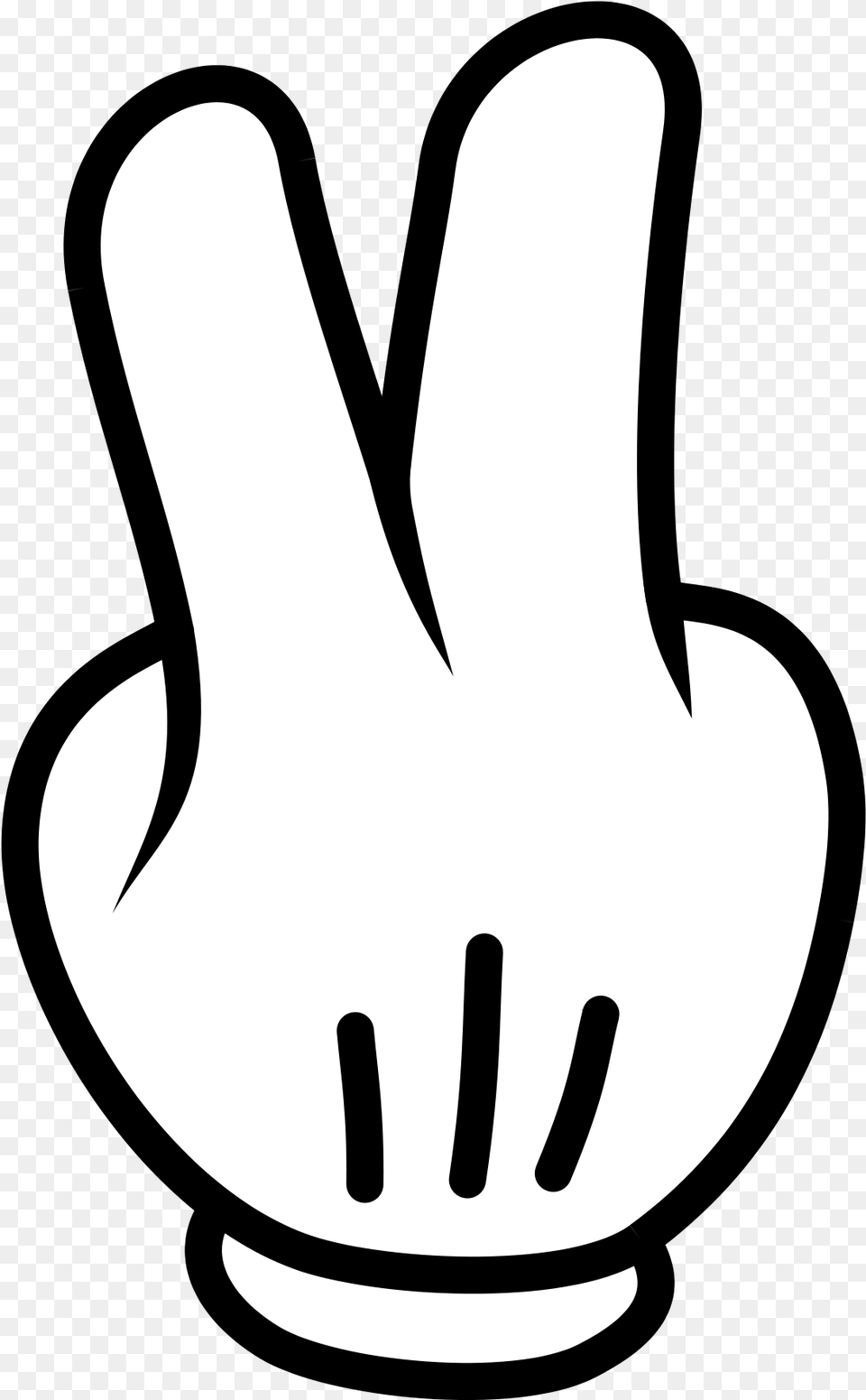 This Icons Design Of Two Finger Nog, Stencil, Clothing, Glove, Body Part Free Transparent Png
