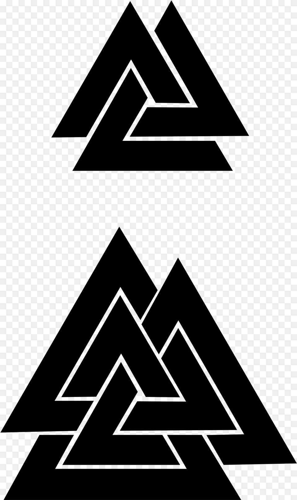 This Icons Design Of Valknut Symbol, Gray Free Png Download