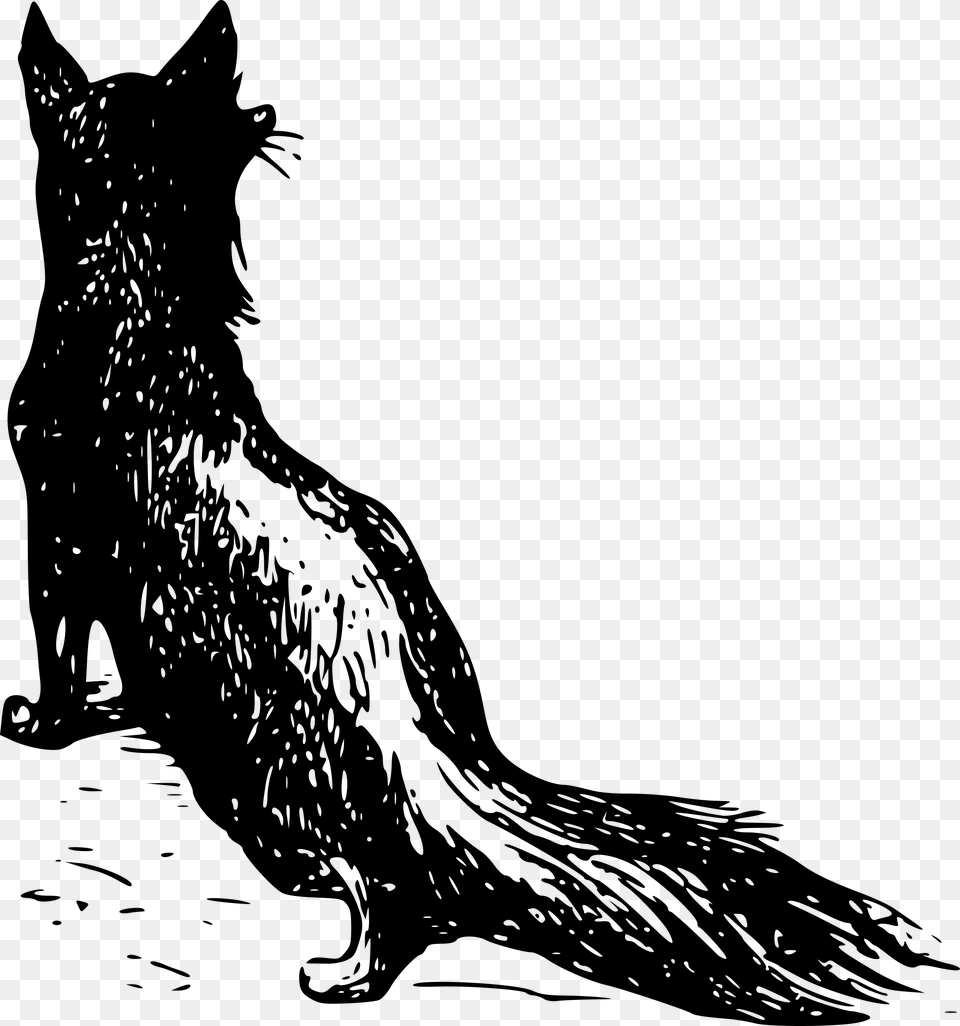 This Icons Design Of Vintage Fox, Gray Png Image
