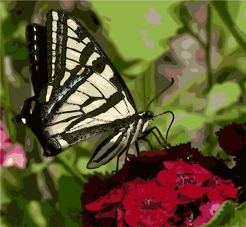 This Icons Design Of Western Tiger Swallowtail, Flower, Geranium, Plant, Petal Png