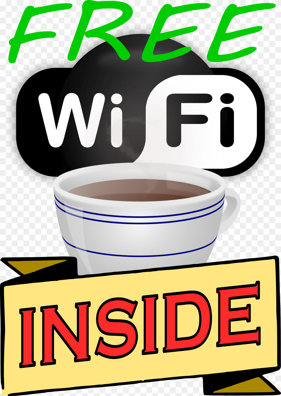 This Icons Design Of Wifi Inside, Advertisement, Cup, Poster, Beverage Png