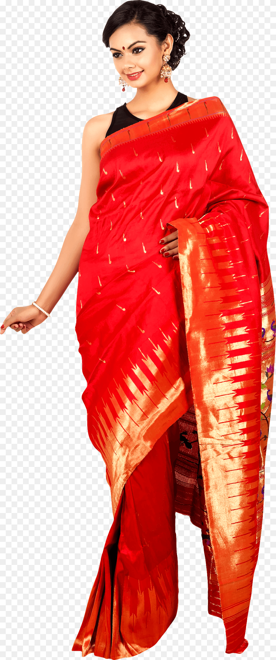 This Icons Design Of Woman In Saree, Adult, Female, Person, Silk Png Image