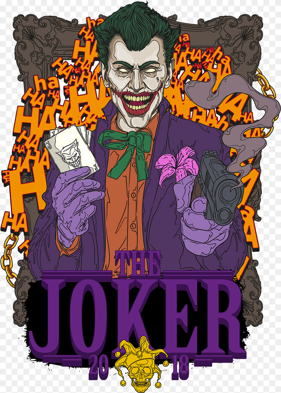 This Illustration Is Based On The Joker From The Dc Illustration, Purple, Publication, Book, Comics Png Image