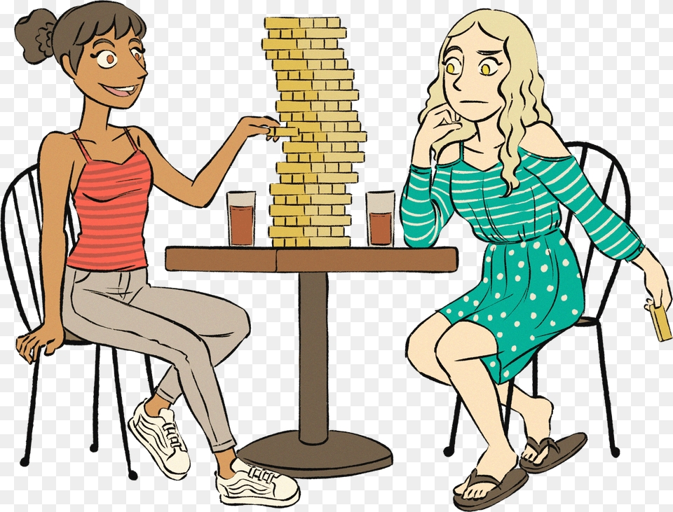 This Illustration Shows Two People Playing Jingo In Png