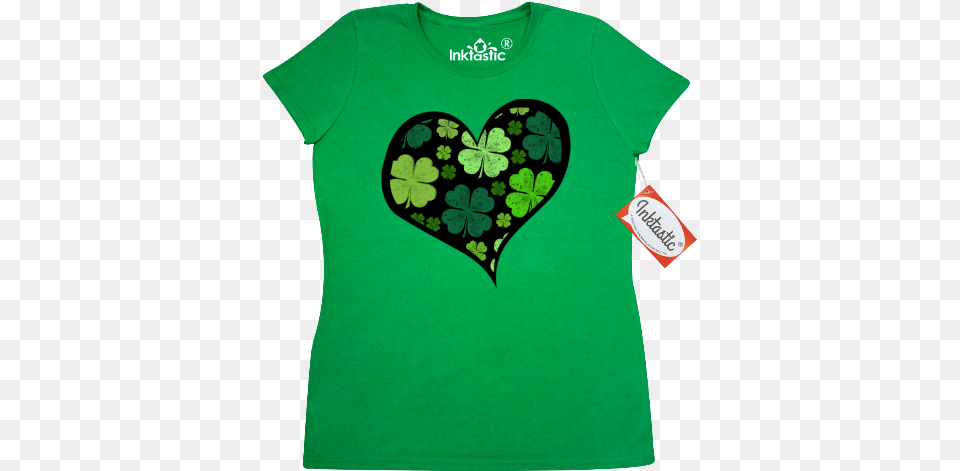 This Image Features Four Leaf Clovers In A Shape Of Heart Ovarian Cancer Shirts, Clothing, T-shirt, Symbol, Shirt Png