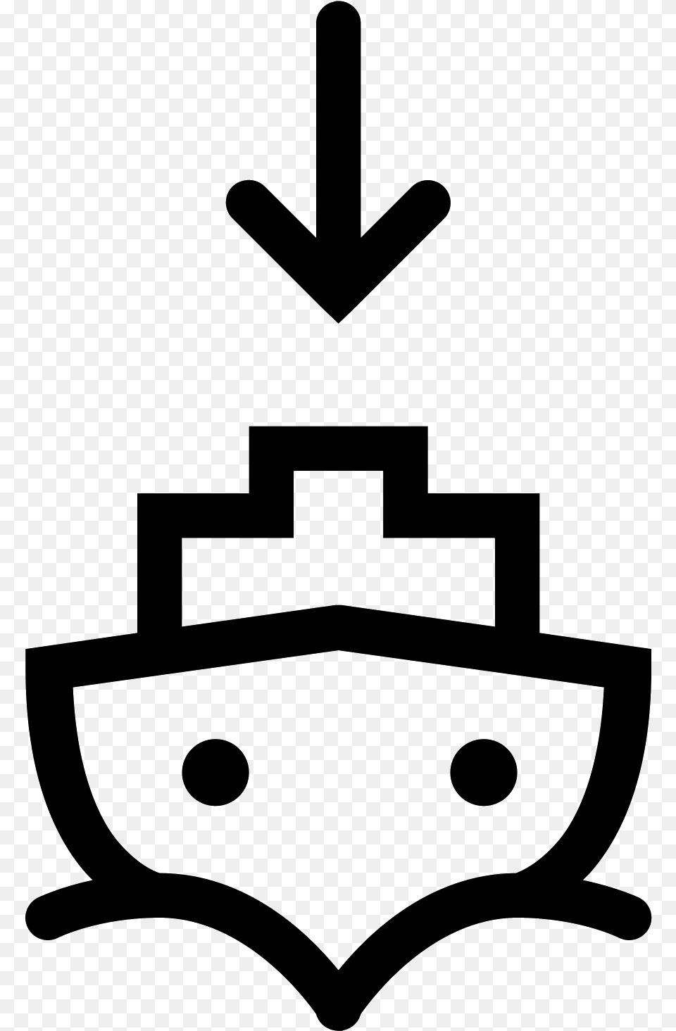 This Is Composed Of A Boat Shape With The Port, Gray Png Image