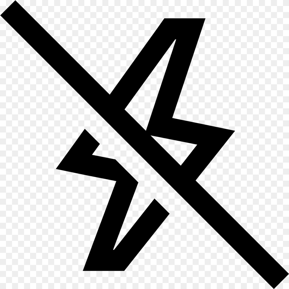 This Image Is Composed Of A Lightning Bolt Cross, Gray Free Transparent Png