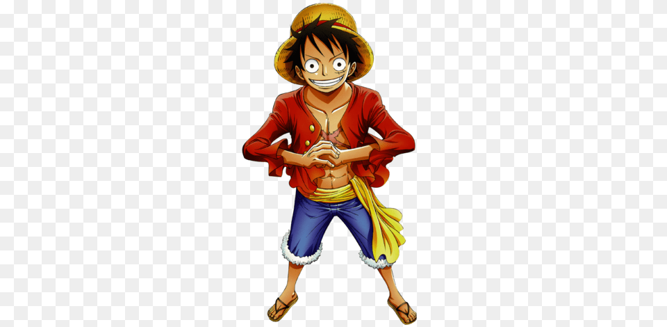 This Image Is The Happy Luffy Of The Japanese Cartoon One Piece, Book, Comics, Publication, Adult Free Png Download