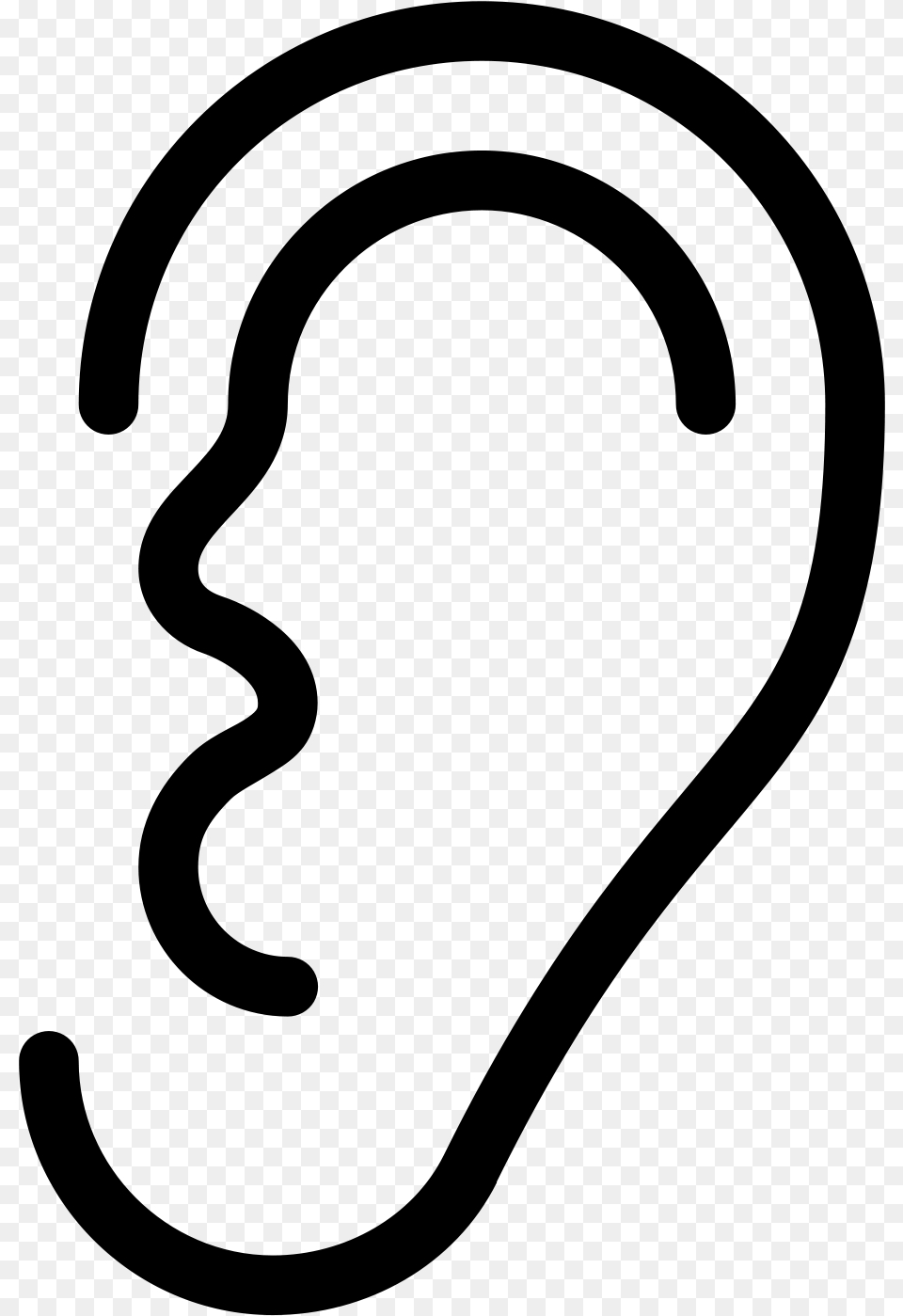 This Is A Basic Image Of The Human Ear Deaf, Gray Free Png
