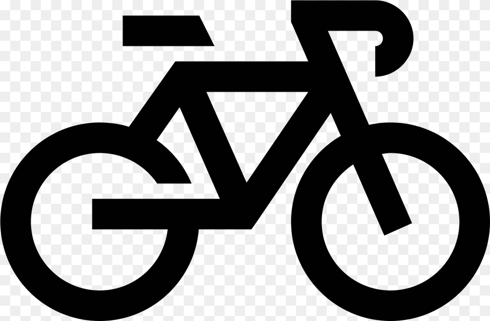 This Is A Black And White Outline Of A Bicycle Icone Bicicleta, Gray Png Image