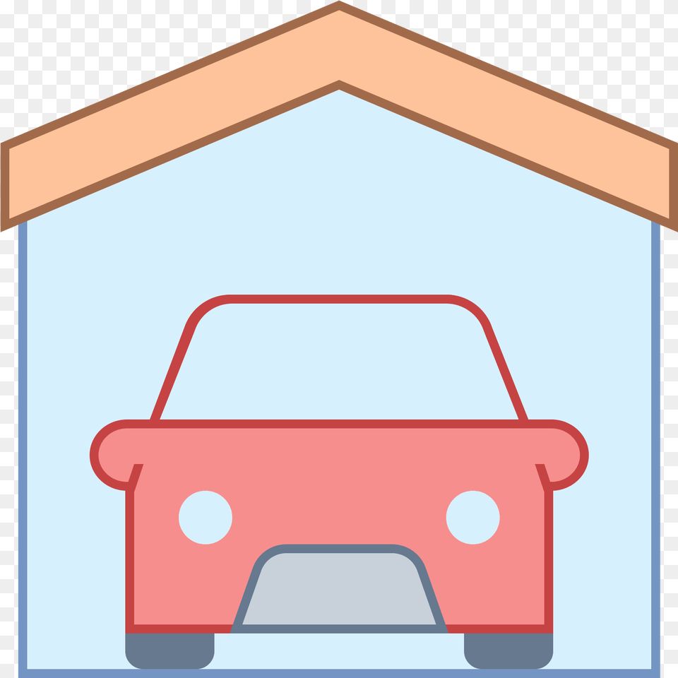 This Is A Car Inside Of A Structure That Is Shaped Icon, Indoors, Mailbox, Pickup Truck, Transportation Free Png Download