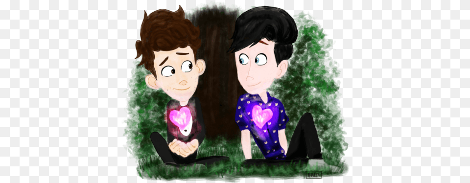 This Is A Dan And Phil Version Of The Beautiful Short Dan And Phil In A Heartbeat, Baby, Person, Pattern, Book Png Image