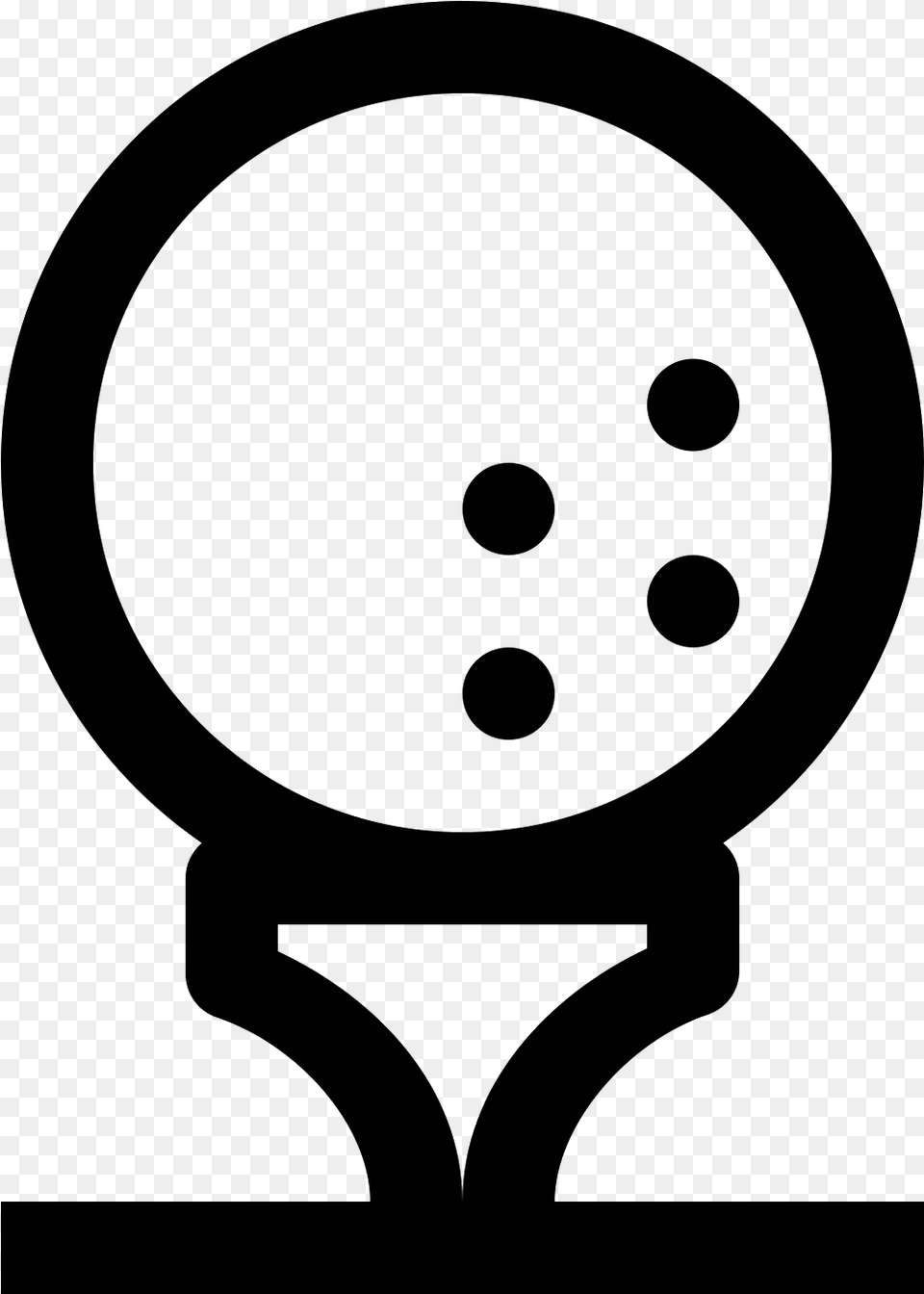 This Is A Golf Ball Resting On A Golf Tee Circle, Gray Png