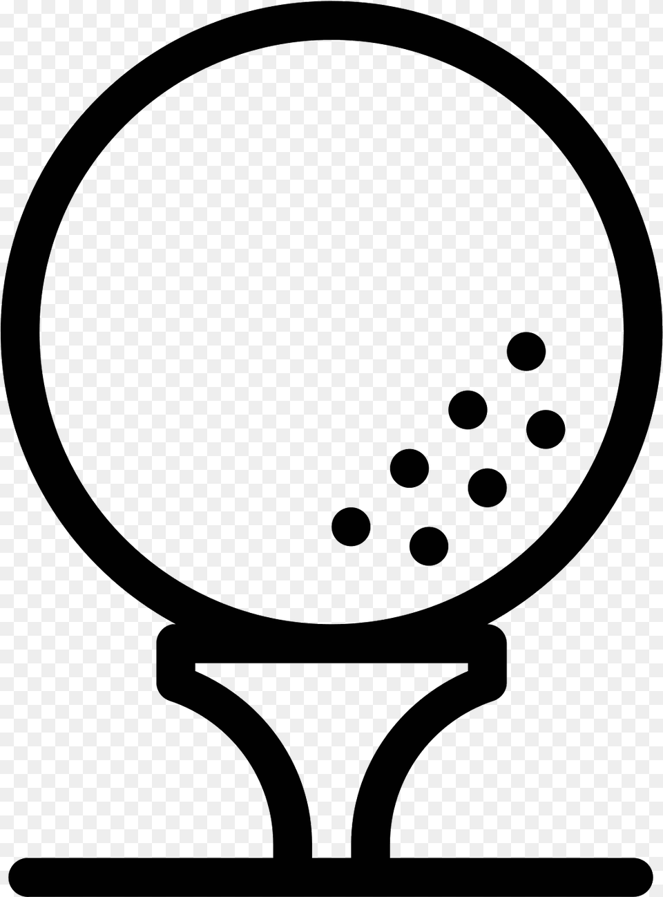 This Is A Golf Ball Resting On A Golf Tee Golf Ball Svg, Gray Free Png