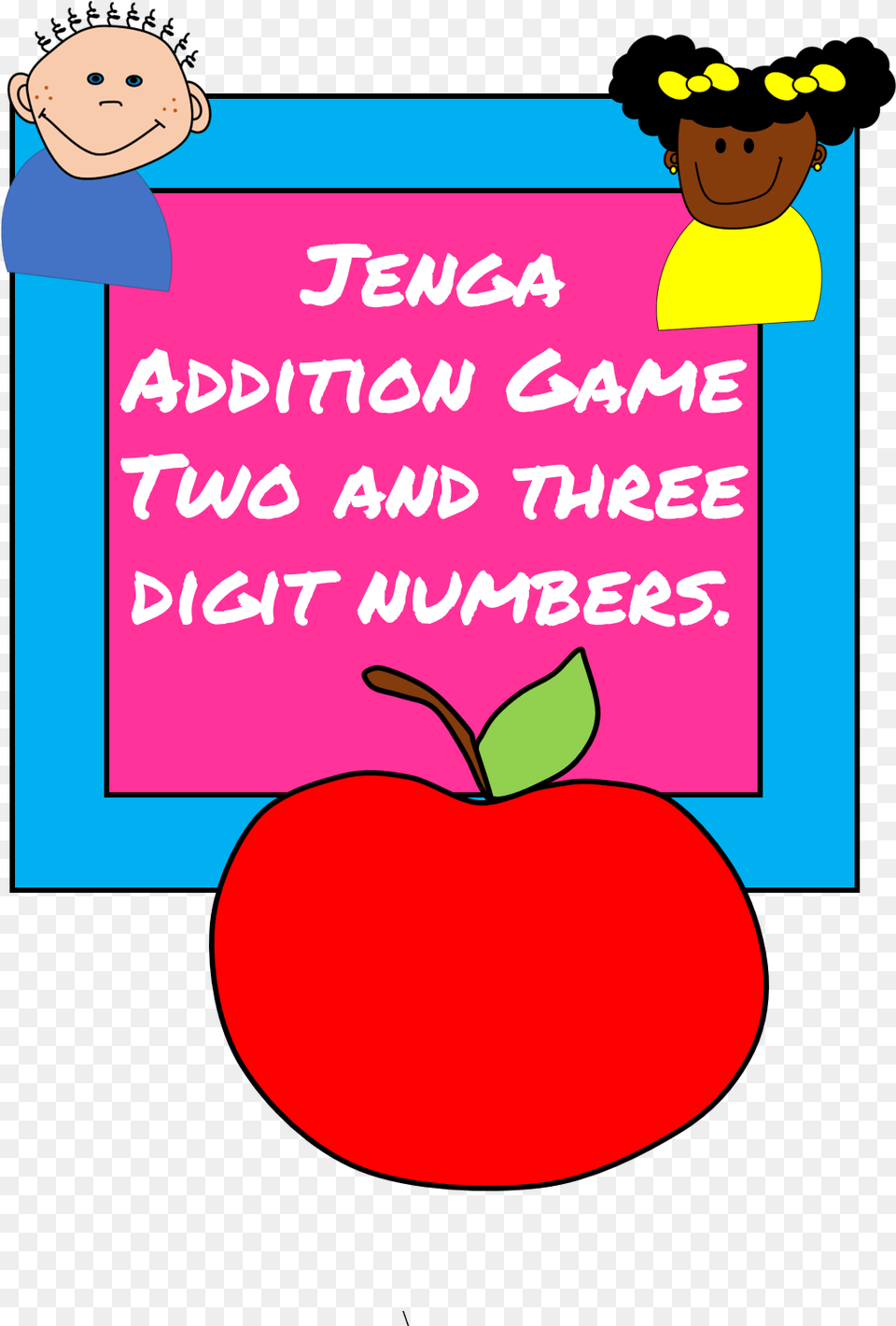 This Is A Jenga Game That Can Be Used During Math Centers, Apple, Produce, Food, Fruit Free Png