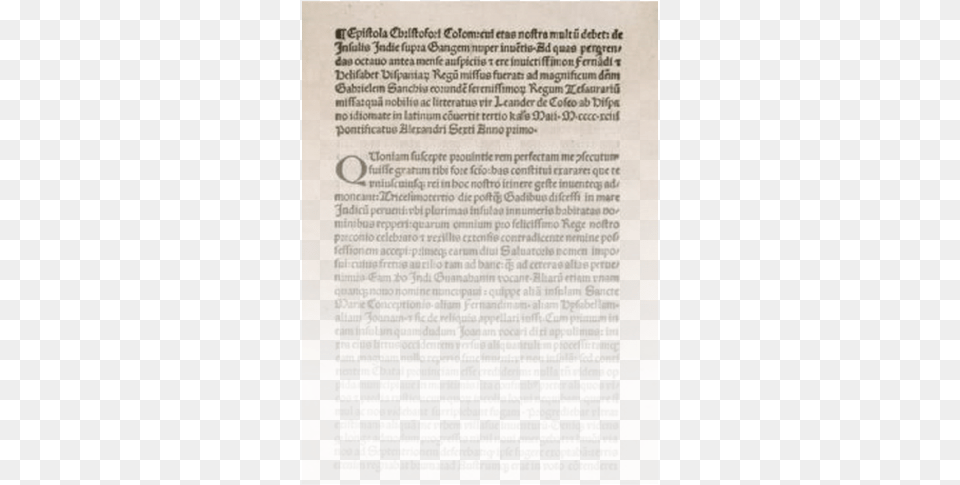 This Is A Letter From Columbus To Isabella And Ferdinand Letter By Francisco De Coronado, Page, Text, Newspaper Png Image