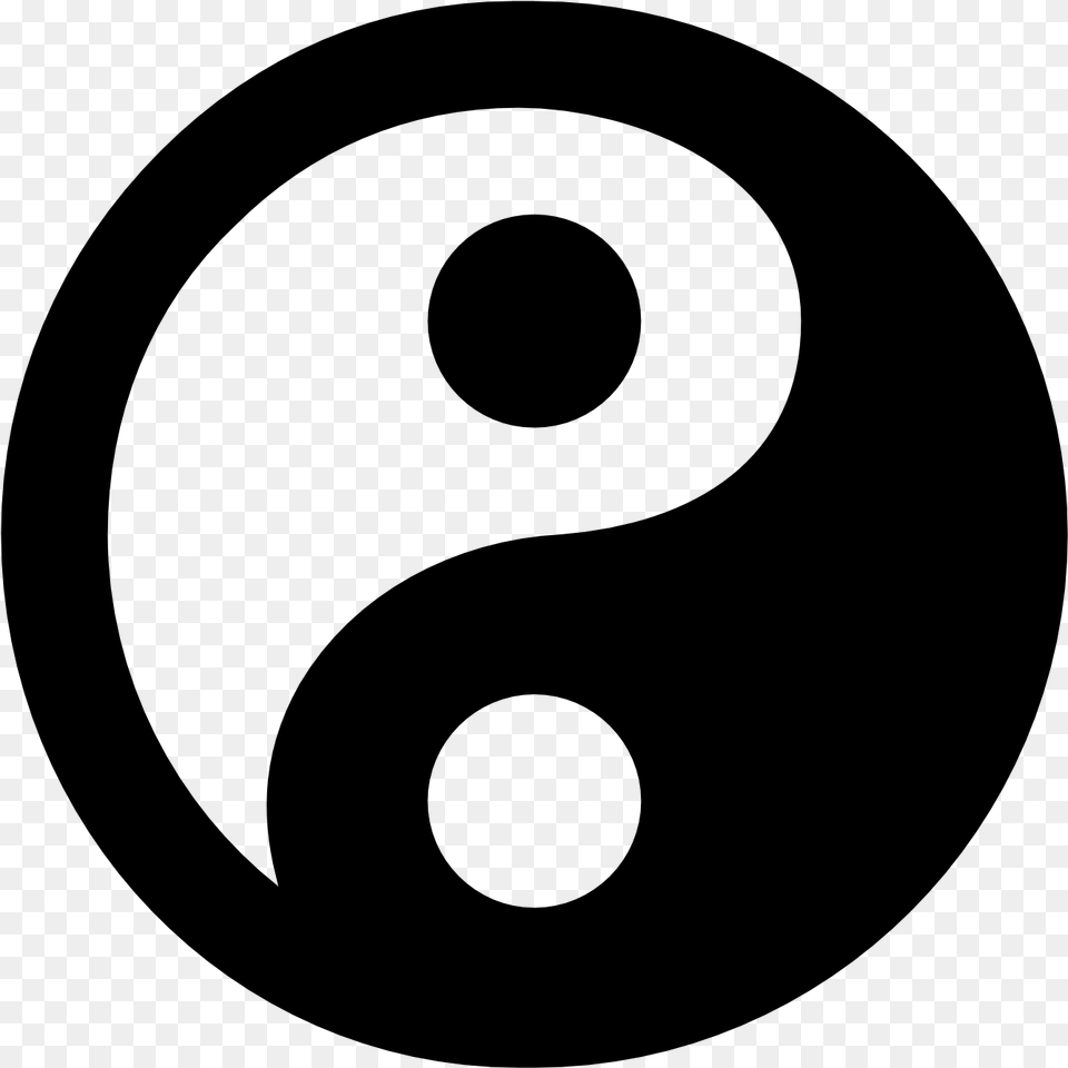 This Is A Picture For The Yin Yang Symbol Yin Yang Svg, Gray Free Transparent Png