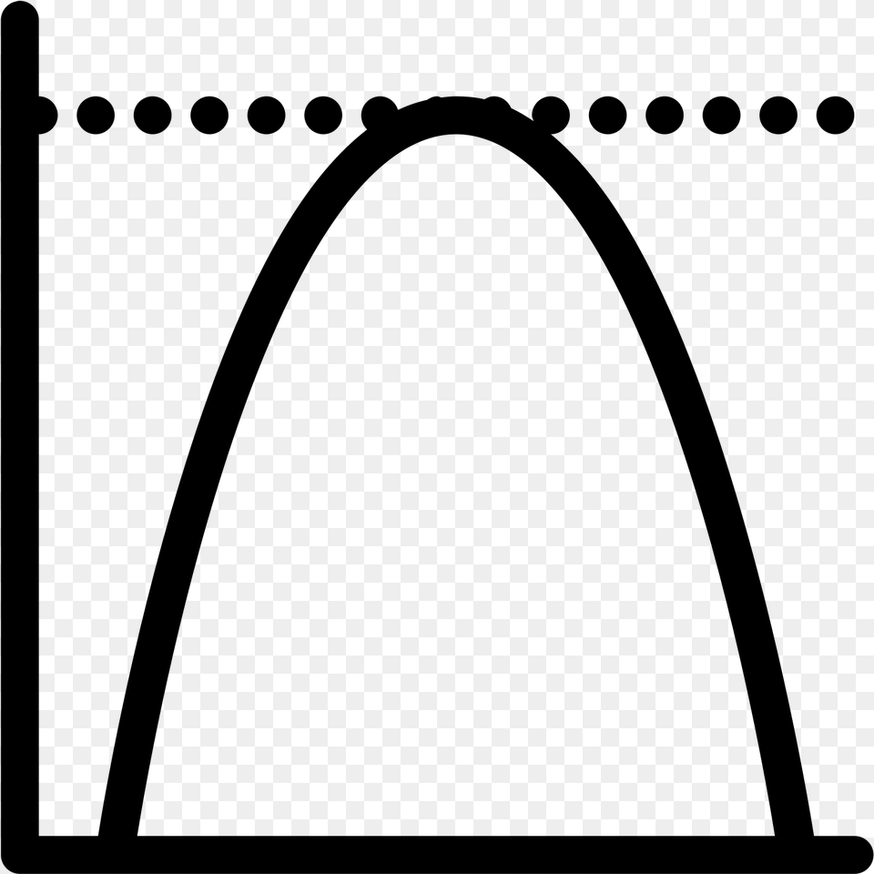 This Is A Picture Of A Graph With A Hill Shaped Curve Maximum Icon, Gray Png