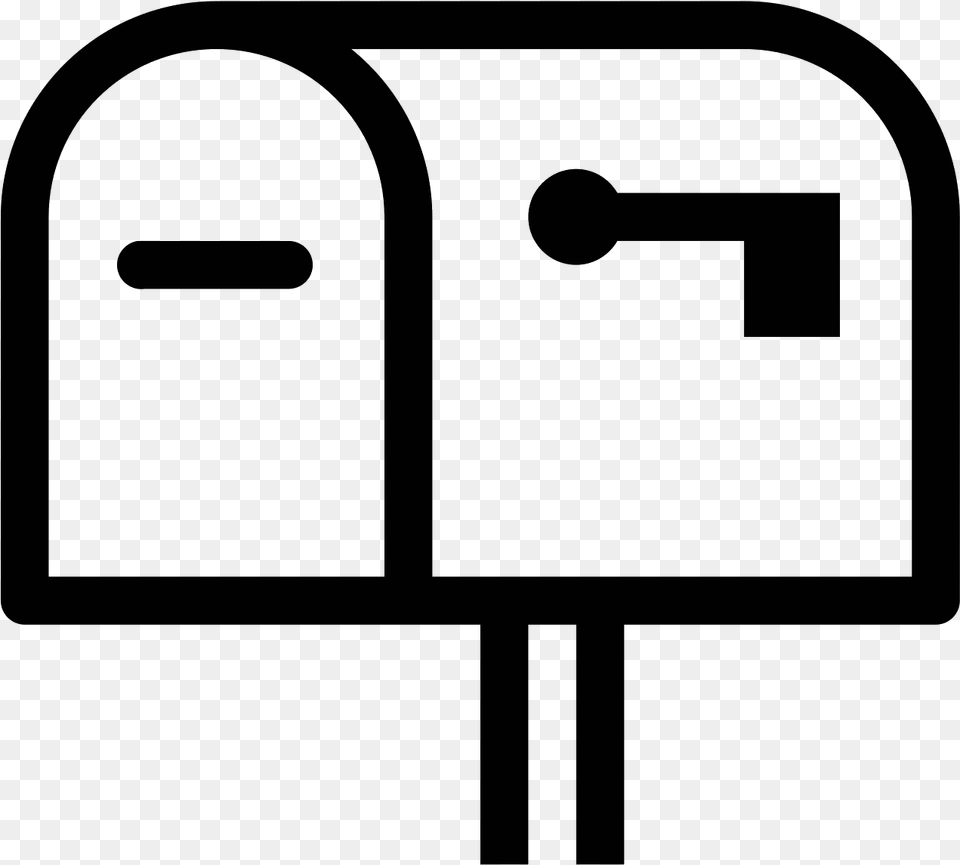 This Is A Picture Of A Mailbox Transparent Background Mailbox Icon, Gray Free Png Download