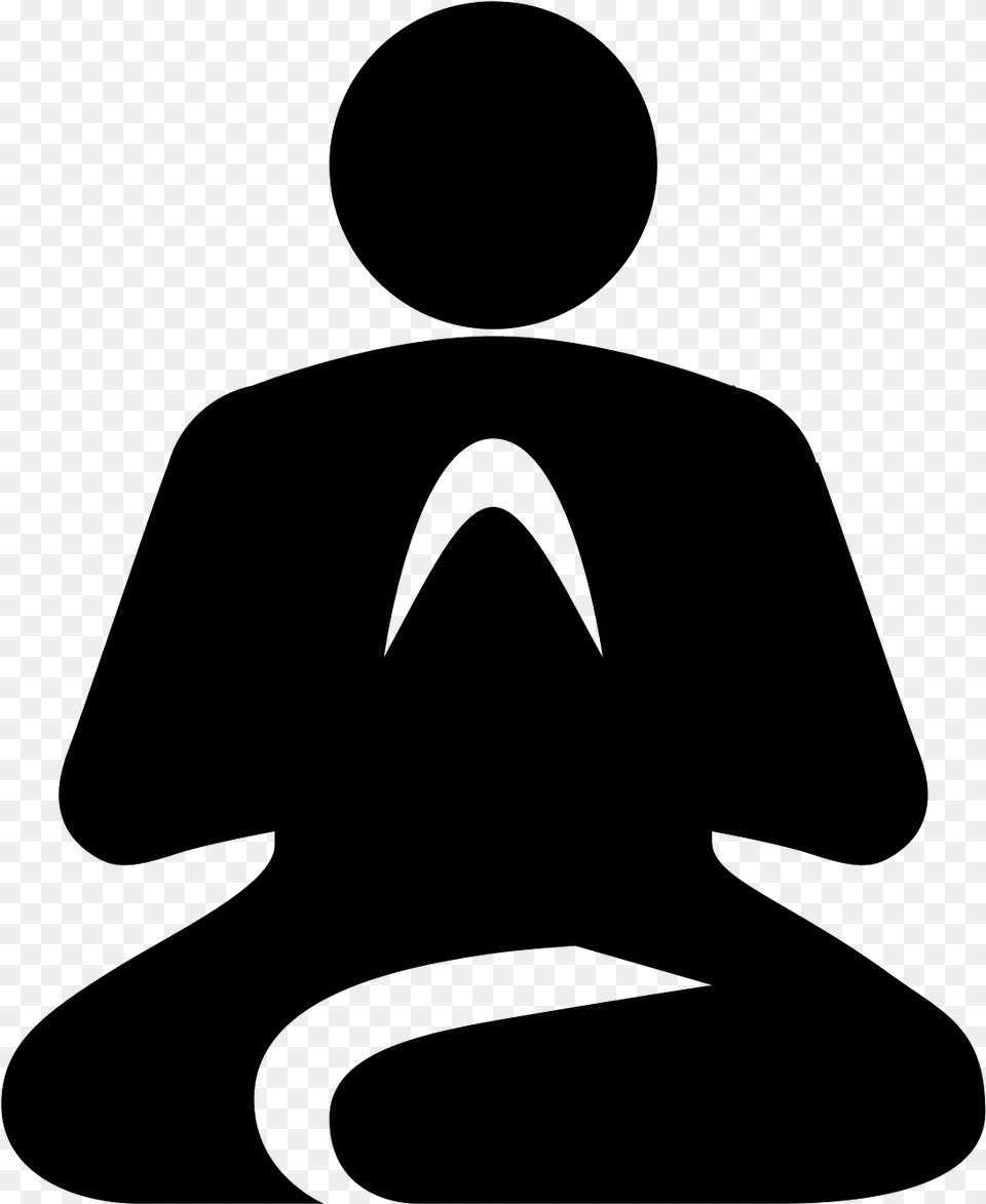 This Is A Picture Of A Person That Looks To Be Meditating Meditation Icons, Gray Free Transparent Png