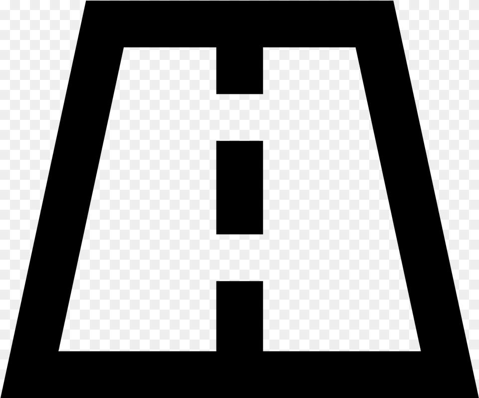 This Is A Picture Of A Road That Has Two Lanes, Gray Png