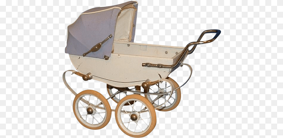 This Is A Vintage Red Brand Doll Baby Buggy Pram Carriage Baby Carriage, Machine, Wheel, Furniture, Bed Png Image