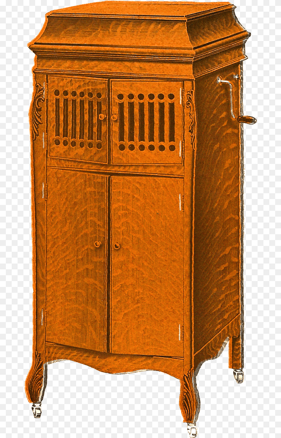 This Is A Wonderful Vintage Graphic Of A Phonograph Cupboard, Closet, Furniture, Sideboard, Cabinet Png Image