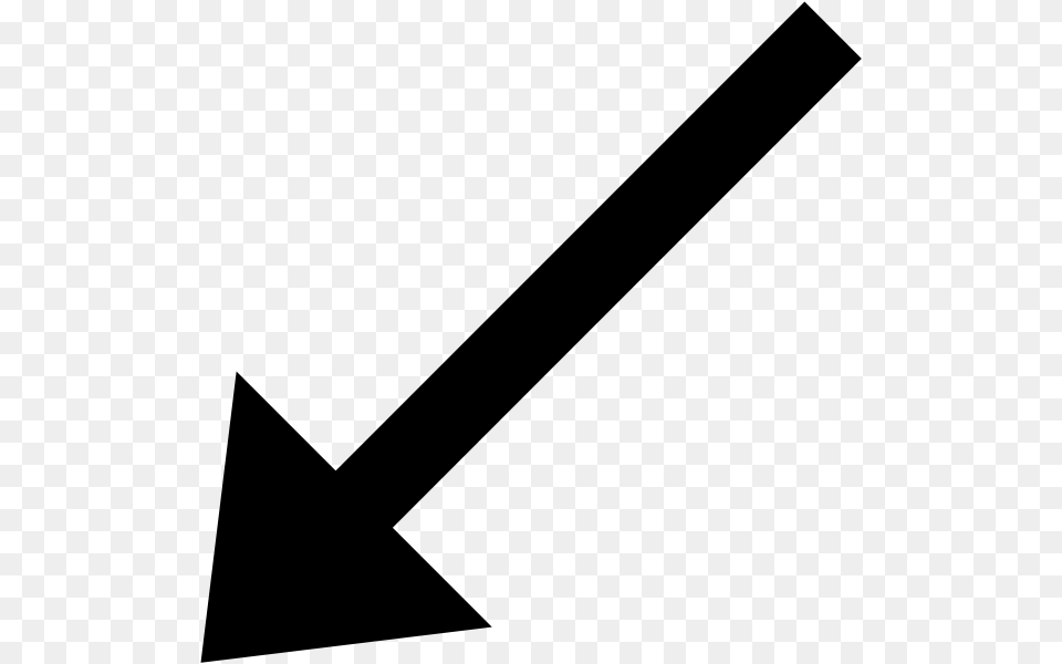 This Is An Arrow Arrow Pointing Diagonally Down Left, Gray Free Png